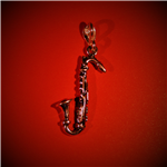 Saksofon - Sax - wisiorek na łańcuszek Srebro Pr.925 B010 Zebra Music