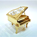 Fortepian miniatura z kryształami Bohemia - ZEBRA Music 0384
