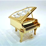 Fortepian miniatura z kryształami Bohemia - ZEBRA Music 0384