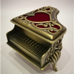 Szkatułka - Fortepian w kolorze starego złota ZEBRA Music