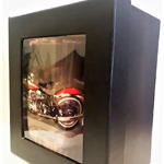 Porcelanowy kubek - MOTOCYKL - wysoki kubek z motocyklem