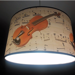 Muzyczna lampa ze skrzypcami - L04 - Skrzypce - ZebraMusic - lampa wisząca
