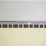 Linijka 20cm z klawiaturą fortepianu - Zebra Music -pianino - fortepian
