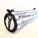 Piórnik z motywem nutowym P23 - nuty - klucz wiolinowy - Made in Poland - muzyczny piórnik - Zebra Music