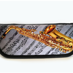 Piórnik z saksofonem - sztywny - P18 - saksofon - sax - Made in Poland - muzyczny piórnik - Zebra Music
