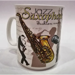 kubek - SAKSOFON - znakomity prezent dla muzyka- kubek z saksofonem