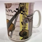 kubek - SKRZYPCE - znakomity prezent dla muzyka- kubek ze skrzypcami Zebra Music