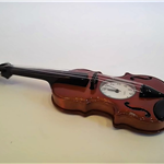Zegarek - miniatura skrzypiec - miniaturowe skrzypce z zegarkiem Violin ZEBRA Music ZEG011