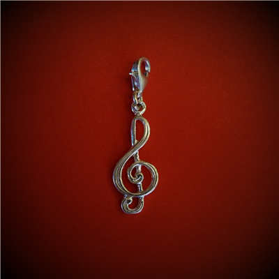 Klucz wiolinowy - zawieszka do bransoletki Srebro Pr.925 B019 Zebra Music