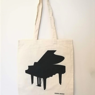 Torba BAG06 fortepian - bawełniana torba na zakupy Zebra Music