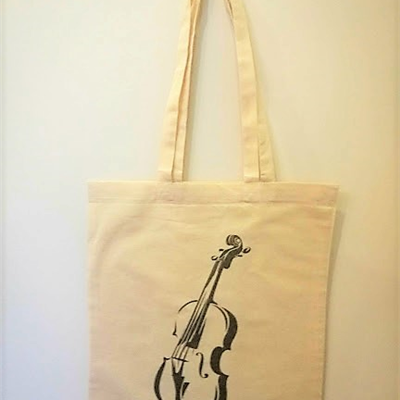 Torba BAG10 skrzypce - bawełniana torba na zakupy Zebra Music
