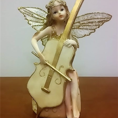 Elf z wiolonczelą 11 figurka dekoracyjna Aniołek
