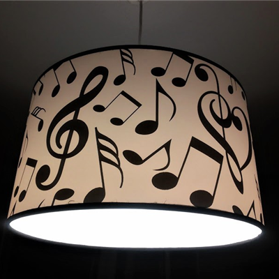 Muzyczna lampa z nutami - L05 - Nuty - ZebraMusic - lampa wisząca
