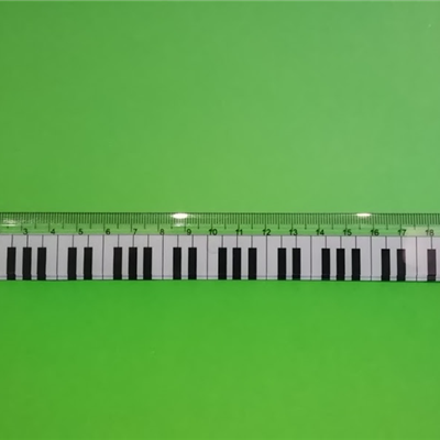 Linijka 16cm z klawiaturą fortepianu - Zebra Music -pianino - fortepian