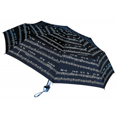Muzyczna składana parasolka - SINGIN IN THE RAIN - czarna - Zebra Music