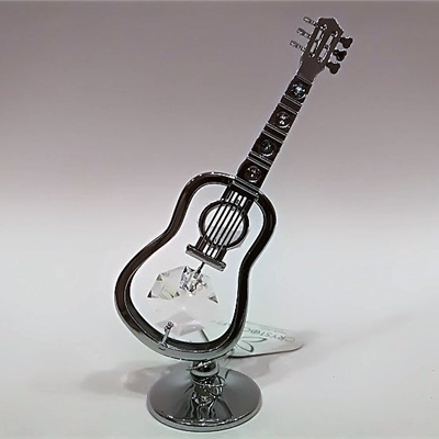 Gitara miniatura z kryształami Swarovskiego - ZEBRA Music - Swarovski 0345