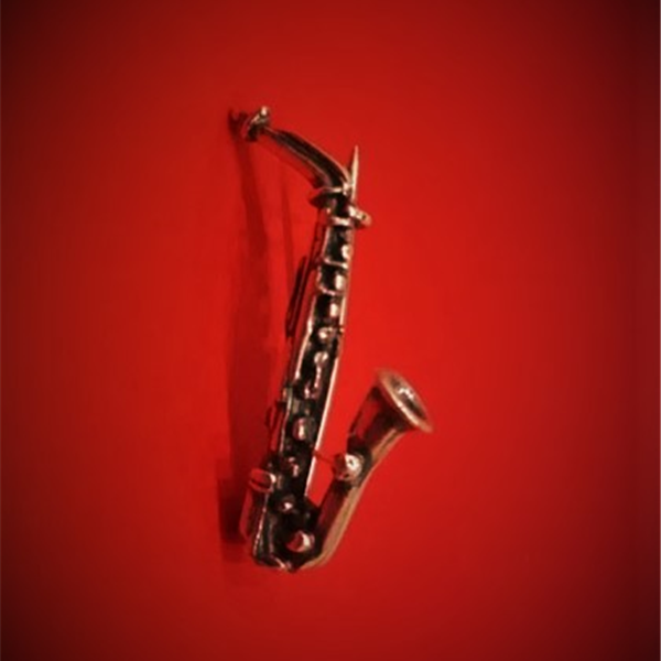 Saksofon - Sax - broszka SREBRO Pr.925 B039 Zebra Music