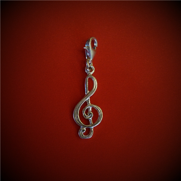 Klucz wiolinowy - zawieszka do bransoletki Srebro Pr.925 B019 Zebra Music
