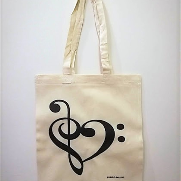Torba BAG01 kluczowe serce - bawełniana torba na zakupy Zebra Music