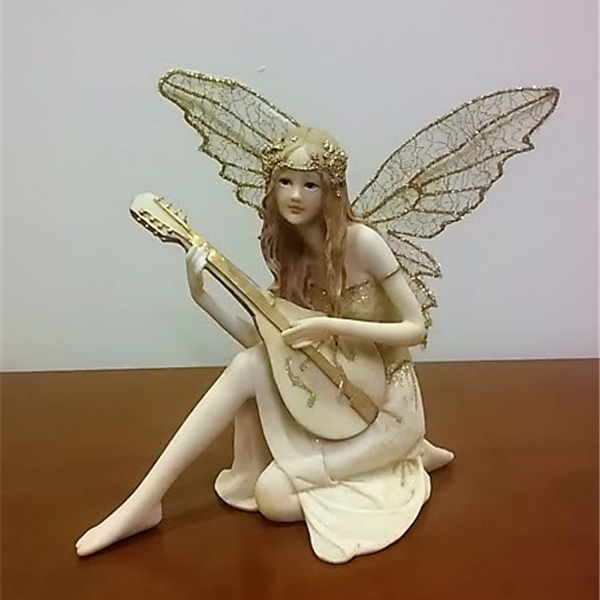 Elf z mandoliną 09 figurka dekoracyjna Aniołek
