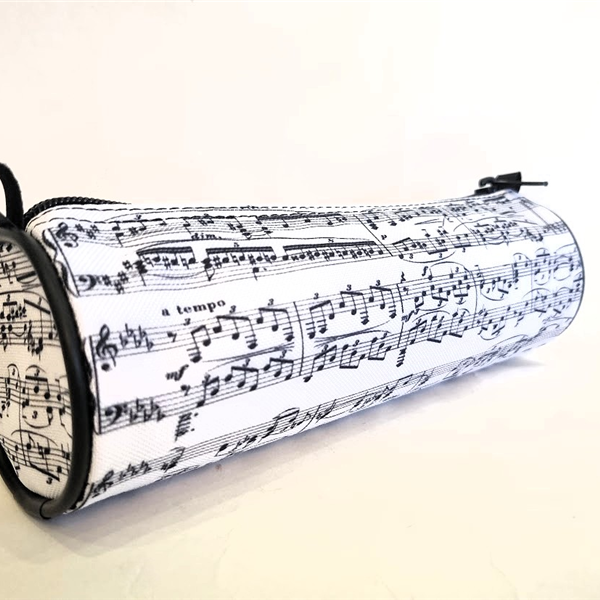 Piórnik z motywem nutowym P23 - nuty - klucz wiolinowy - Made in Poland - muzyczny piórnik - Zebra Music