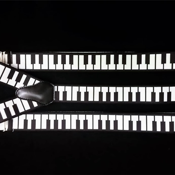 Muzyczne szelki z klawiaturą fortepianu - pianino fortepian -SZ01- ZEBRA Music